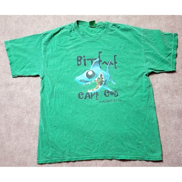 VINTAGE CAPE COD SHARK SHIRT BITE ME SIZE‎ XL SHORT SLEEVE